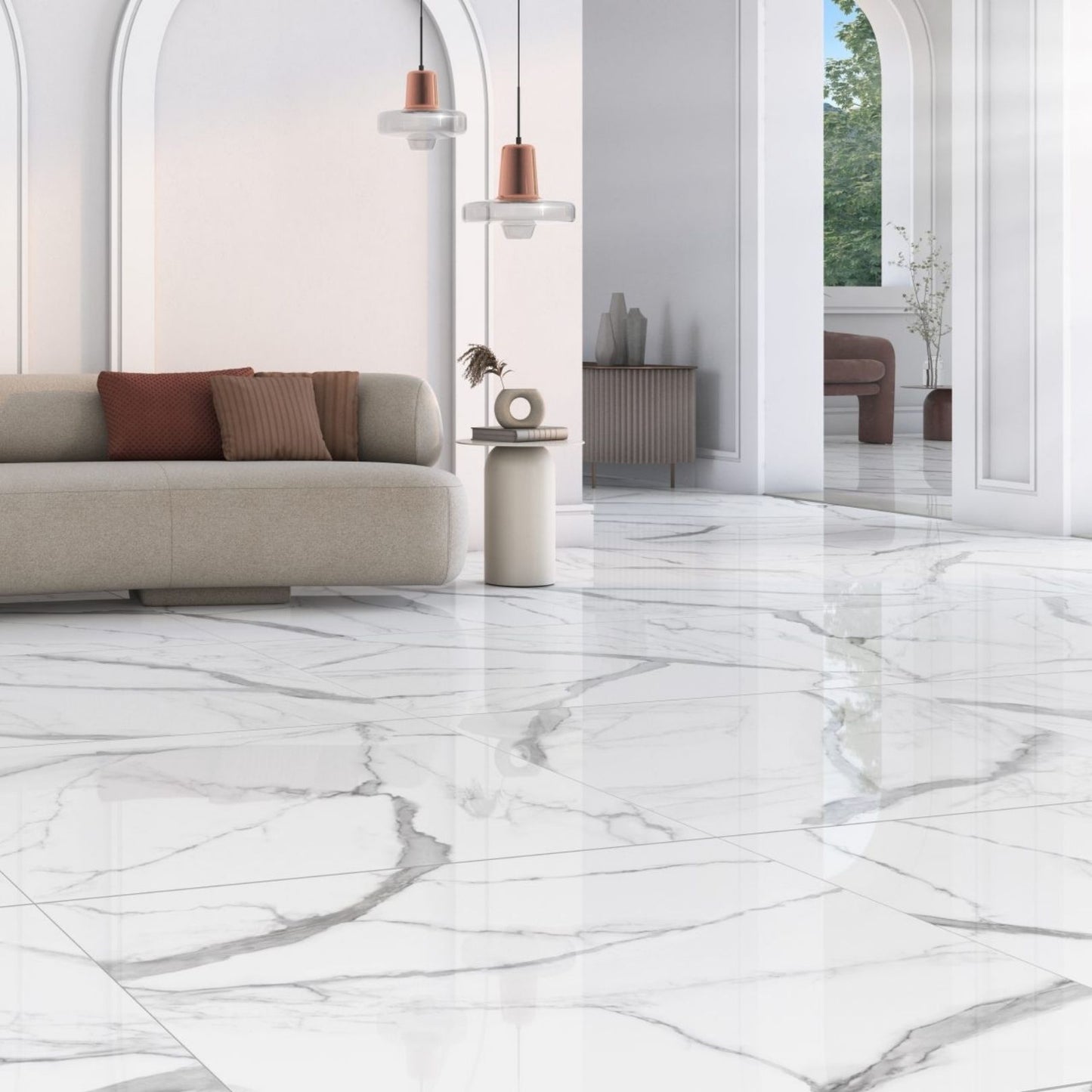 Porcelanato 62x121 Gran Calacata Gray Lux