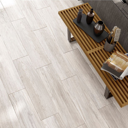 Porcelanato 22,5x90 Landes Blanc