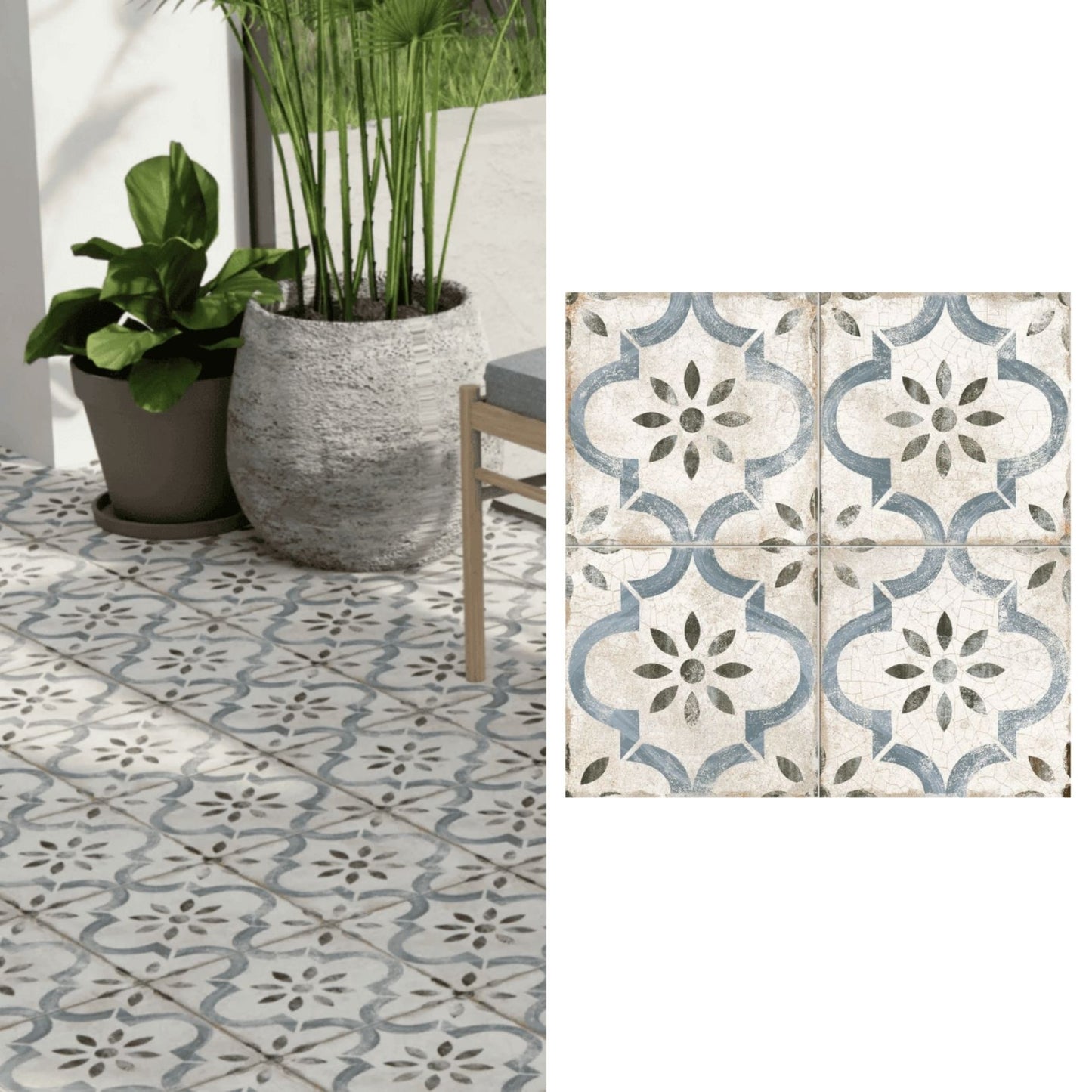 Porcelanato 45x45 Leeds Blue