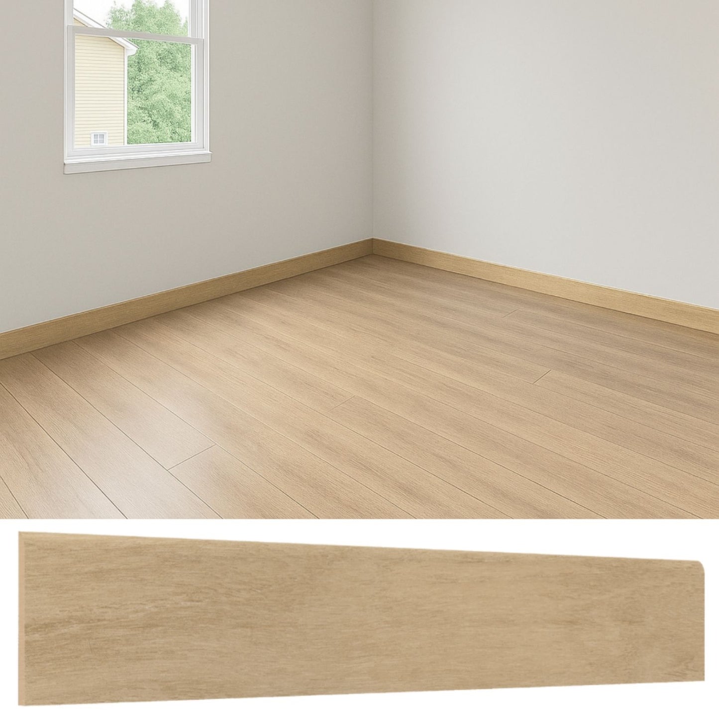 Guardapolvo Porcelanato 10x60cm Madera Oak