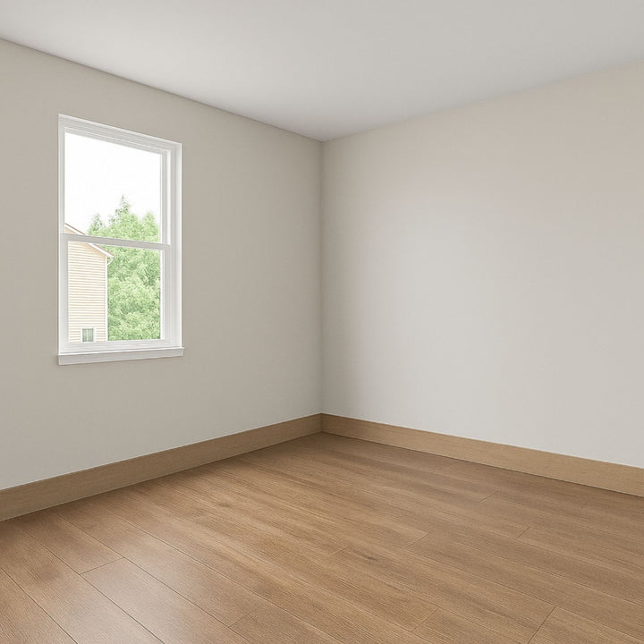 Guardapolvo Porcelanato 10x60cm Madera Walnut - ambiente instalado