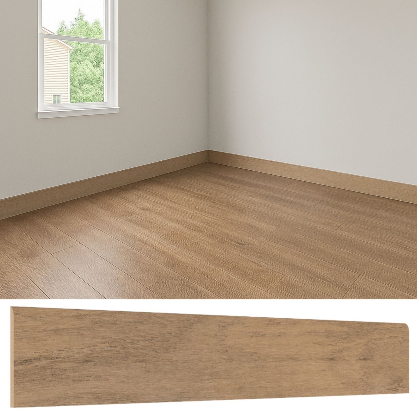 Guardapolvo Porcelanato 10x60cm Madera Walnut