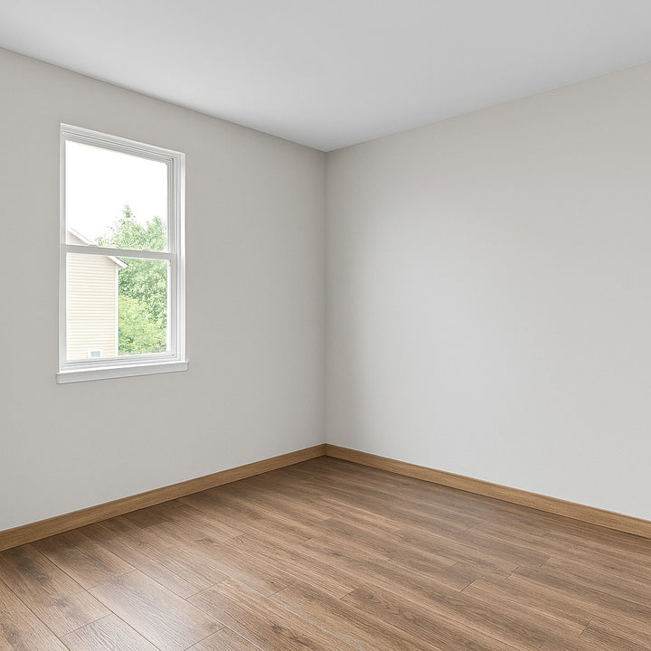Guardapolvo Cerámica 8x45cm Madera Nogal - ambiente instalado