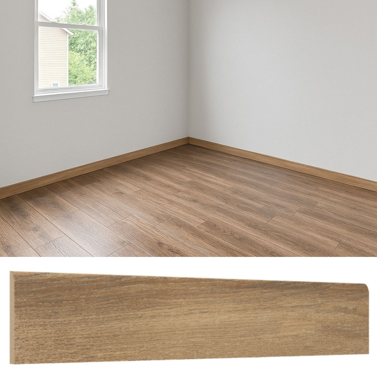 Guardapolvo Cerámica 8x45cm Madera Nogal - imagen principal