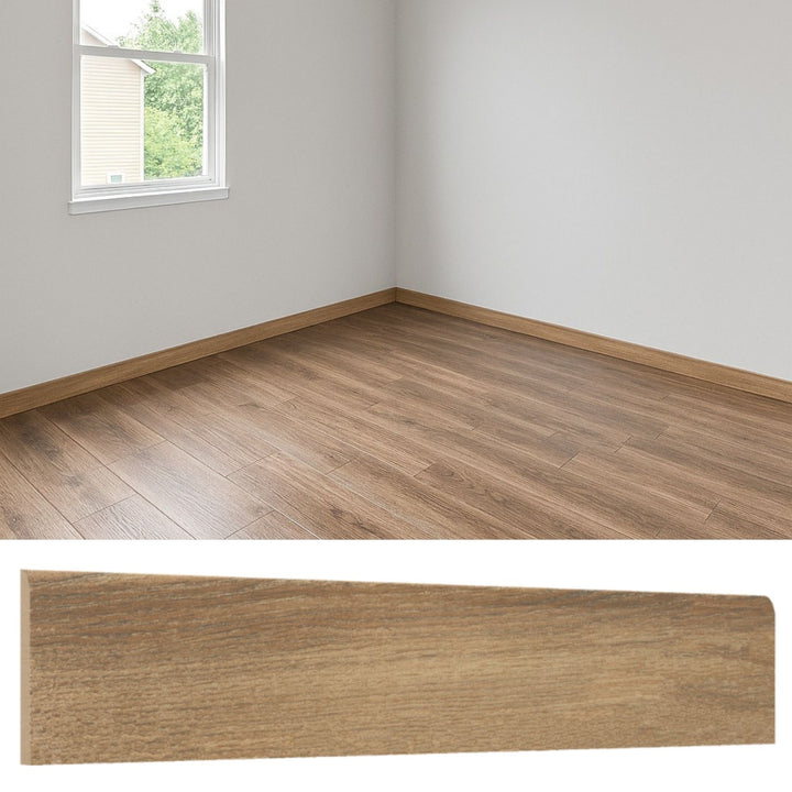 Guardapolvo Cerámica 8x45cm Madera Nogal - imagen principal
