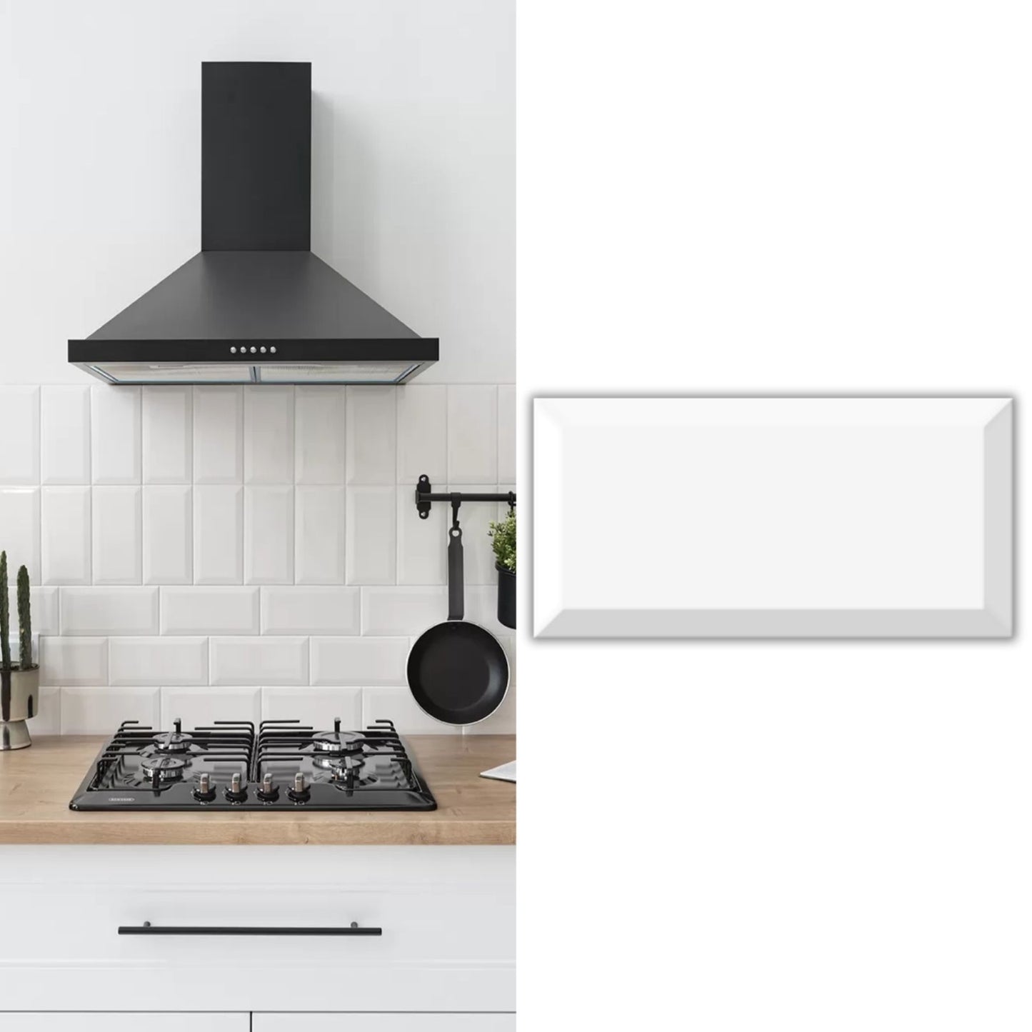 Cerámica 10x20 metro blanco brillo | Caja 1 m²