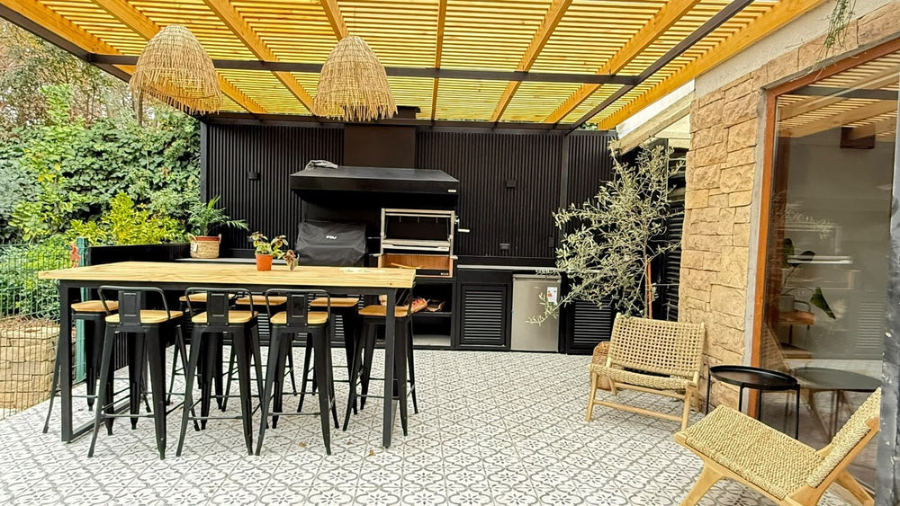 Obra de cliente: Leeds Grey 45x45 en terraza - La Casa de la Cerámica