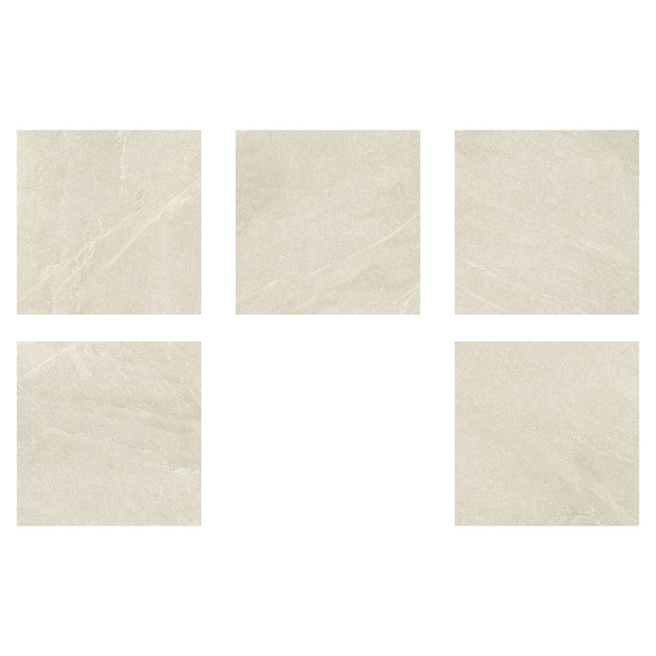 Cerámica tipo piedra 60x60 Petros Beige Out - variedad de caras