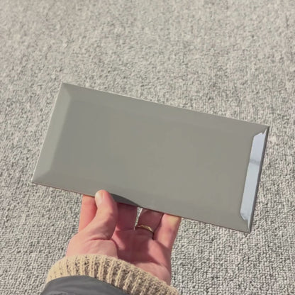 Cerámica 10x20 metro gris | Caja 1 m²